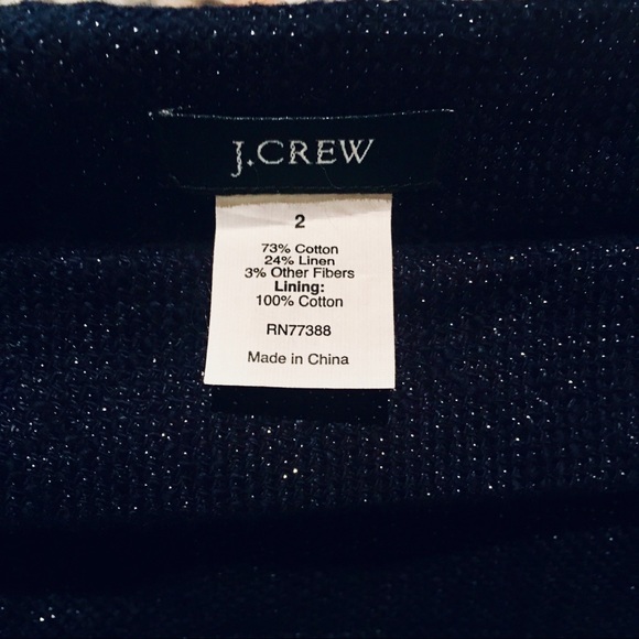 🌸 JCREW LINED SHIMMER THREAD NAVY BLUE SKIRT NO FLAWS - Picture 11 of 11